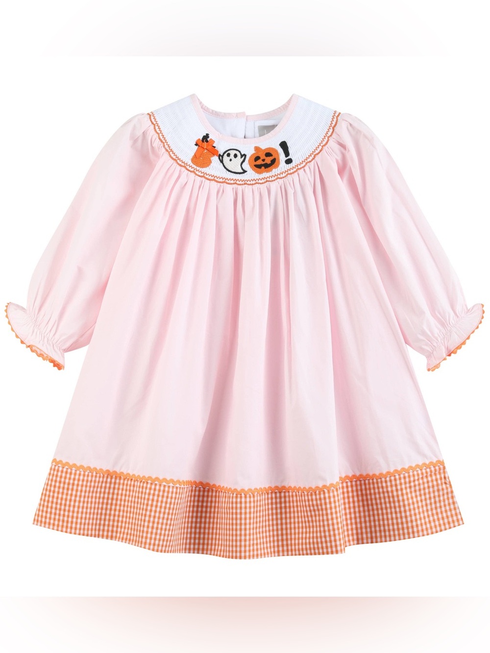 lol Cactus Pink Halloween Smocked Dress with Pumpkin & Ghost - Fall